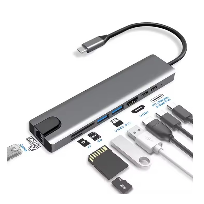 8 In 1 Multifuction USB Hub 