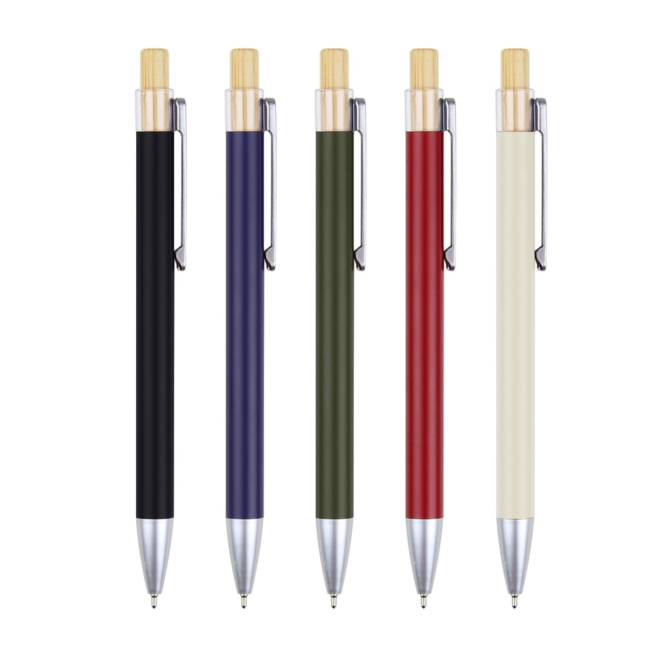 Aluminium Ball Pen with Bamboo 